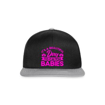 Obstétricien Doula Cadeau de sage-femme - Casquette snapback - noir/gris - Devant