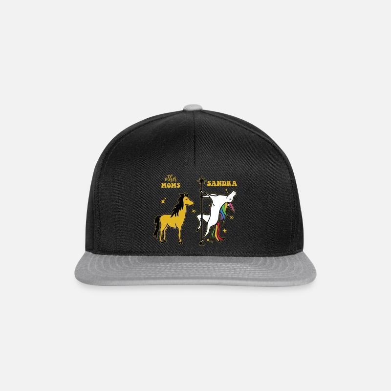 Andere Mütter Sandra Tee Einhorn - Snapback Cap - Schwarz/Grau