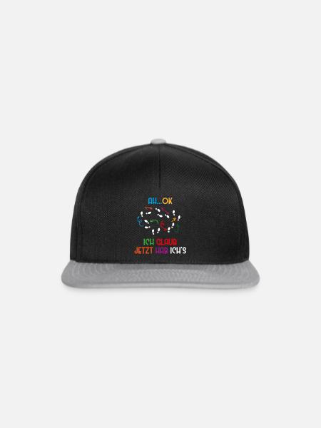 Tanz Shirt mit Spruch für Frauen Männer und Kinder - Snapback Cap - Schwarz/Grau