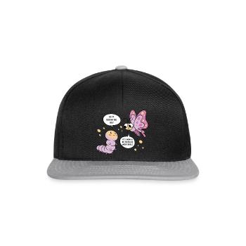 Développement de papillons et de chenilles mignons - Casquette snapback - noir/gris - Devant