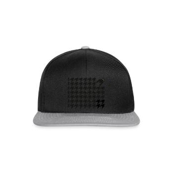 All Cats Black Pattern Houndstooth Style Eyes - Snapback Cap - black/grey - Front
