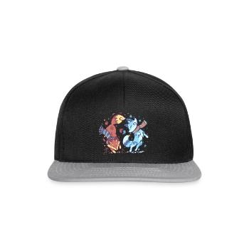 Herbst und Schneefuchs - Snapback Cap - Schwarz/Grau - Vorne