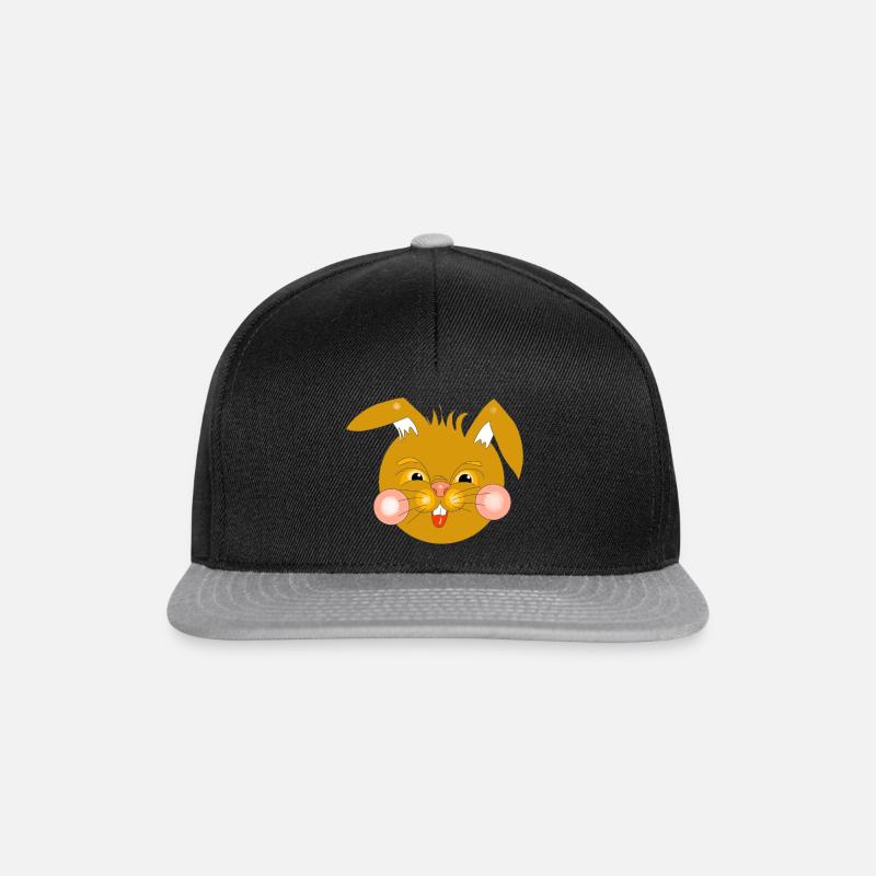 Tête de lapin - Casquette snapback - noir/gris
