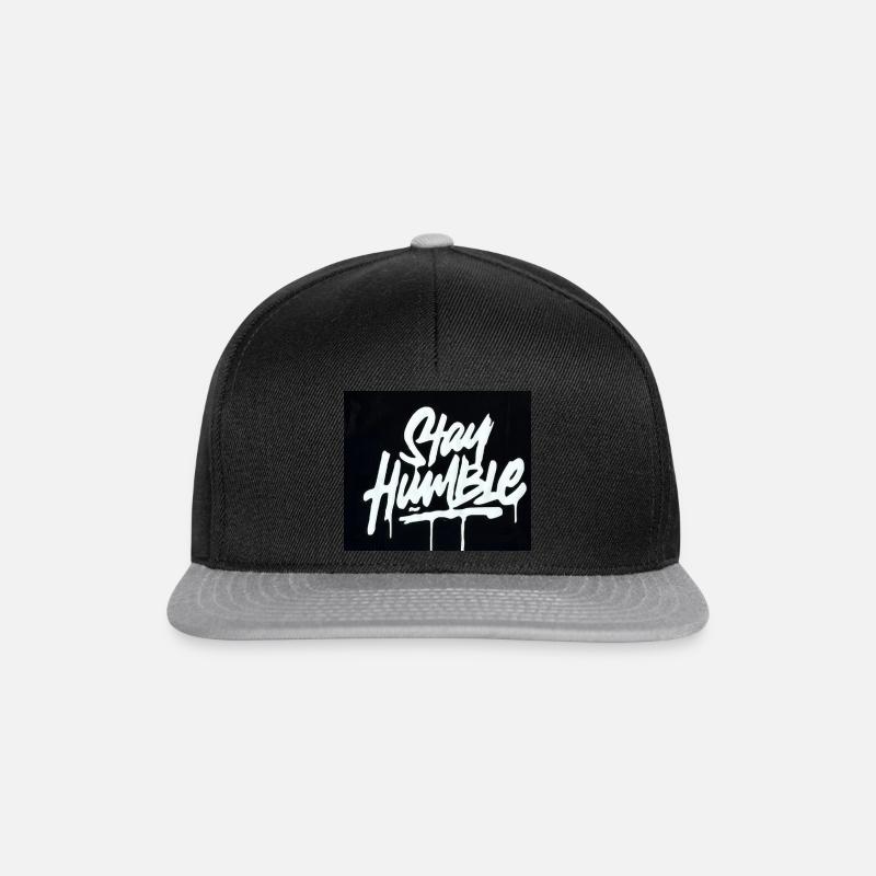 Bleiben Sie bescheiden - Snapback Cap - Schwarz/Grau