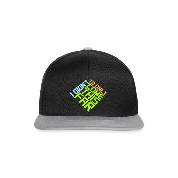 I Didn't Come This Far To Only Come This Far Motto - Snapback Cap - black/grey - Front