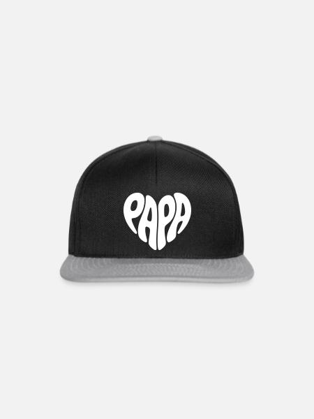 Papa - Snapback Cap - Schwarz/Grau