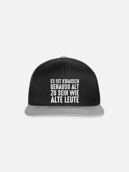Alt Werden Selbstironie Spruch - Snapback Cap - Schwarz/Grau
