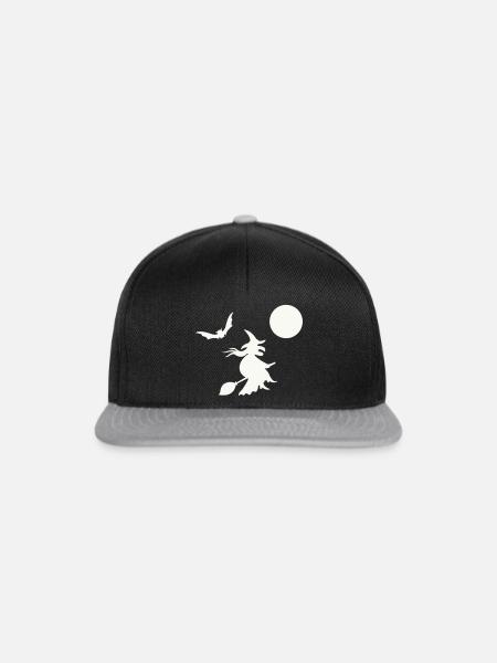 hexe_halloween- - Snapback Cap - Schwarz/Grau