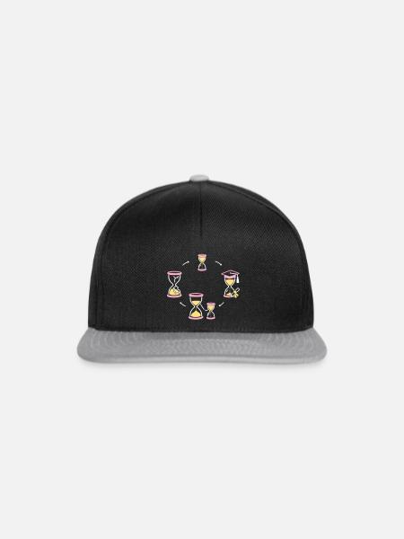 Zeitkreis des Lebens - Snapback Cap - Schwarz/Grau