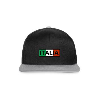 Italy Flag Rome Pisa Italia Europe Country ITA - Snapback Cap - black/grey - Front