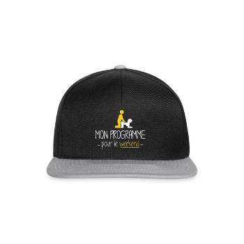 Mon programme pour le weekend la baise sexe - Casquette snapback - noir/gris - Devant