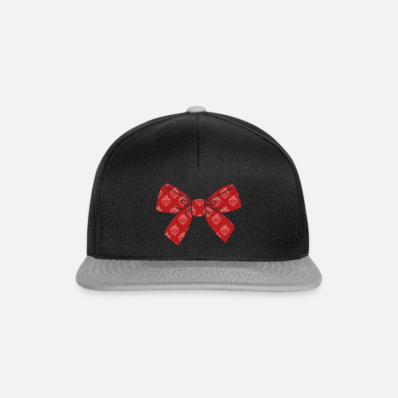 Erdbeeren Fliege - Erdbeeren Anzug Krawatte - Snapback Cap - Schwarz/Grau