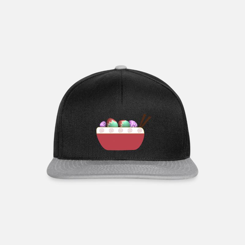 Ramen aux œufs de Pâques - Casquette snapback - noir/gris