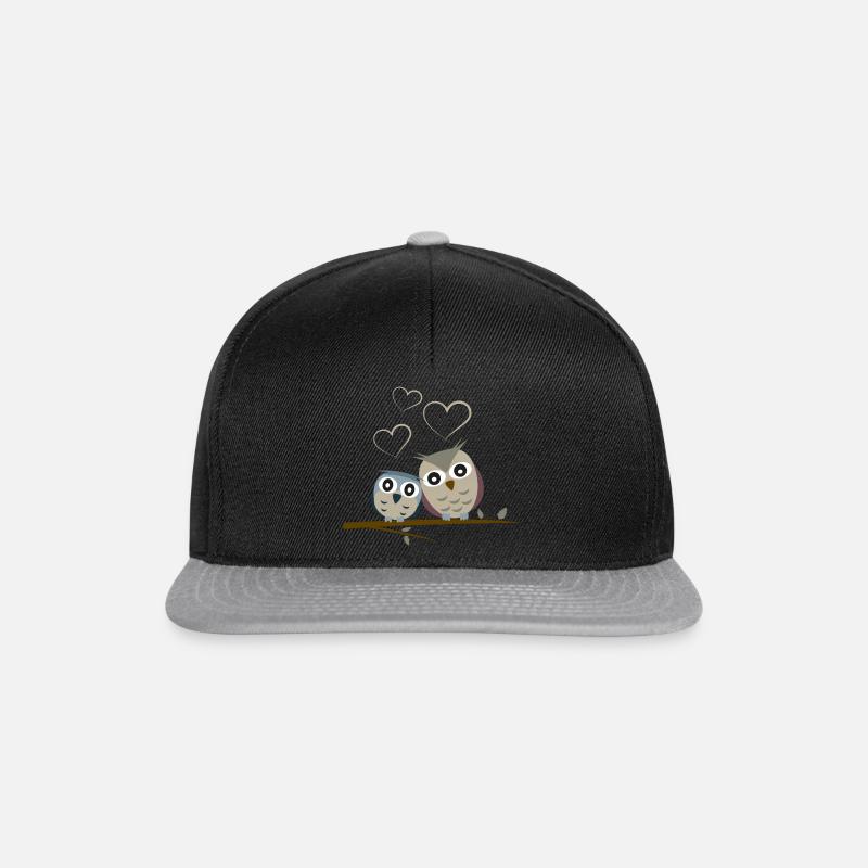 cuddly owls - Snapback Cap - black/grey