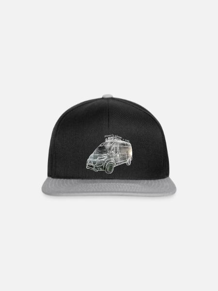 Home is where u stay - Snapback Cap - Schwarz/Grau