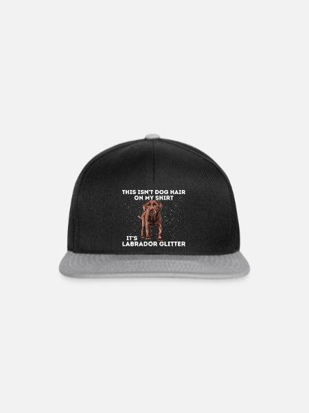 Isn't Dog Hair on my Shirt - It's Labrador Glitter - Snapback Cap - Schwarz/Grau