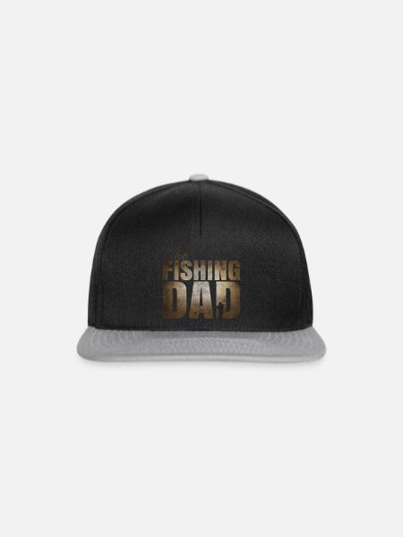 Angler Papa - Raubfischangler - Snapback Cap - Schwarz/Grau