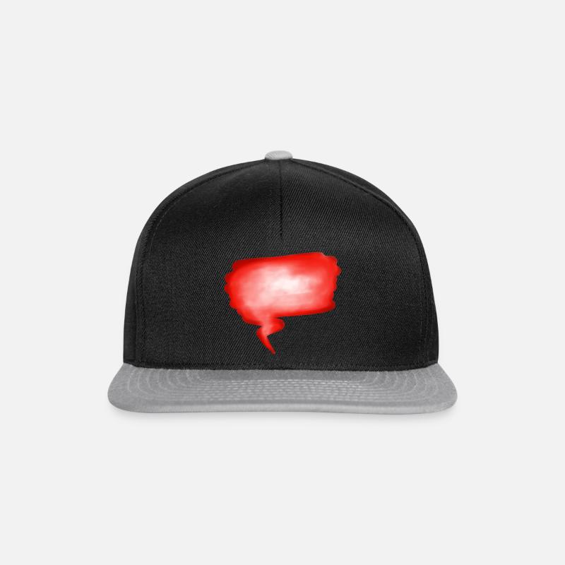 Red Word Bubble - Snapback Cap - black/grey