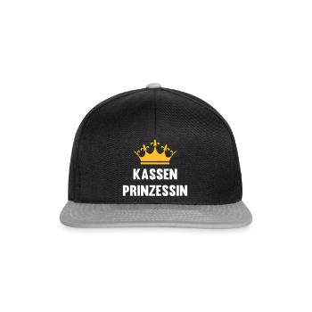 Kassen Prinzessin - Snapback Cap - Schwarz/Grau - Vorne