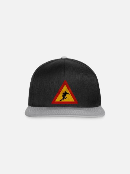 Ski crossing - Snapback Cap - Schwarz/Grau