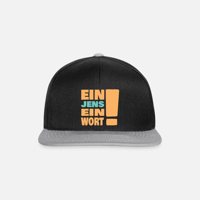 Jens - Snapback Cap - Schwarz/Grau