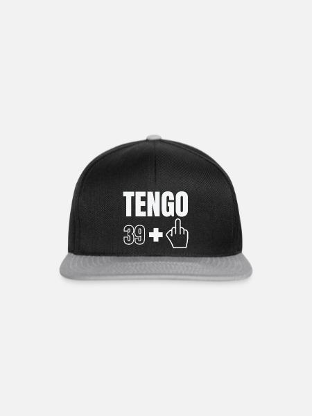 40 Cumpleaños Tengo 39 +1 - Snapback Cap - Schwarz/Grau