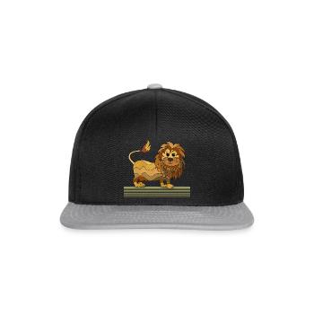 Löwe - Snapback Cap - Schwarz/Grau - Vorne