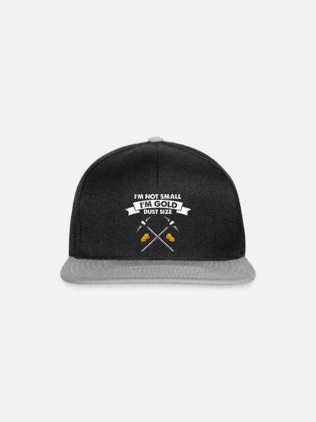 Goldwaschen Goldsucher Goldschüfer Design - Snapback Cap - Schwarz/Grau
