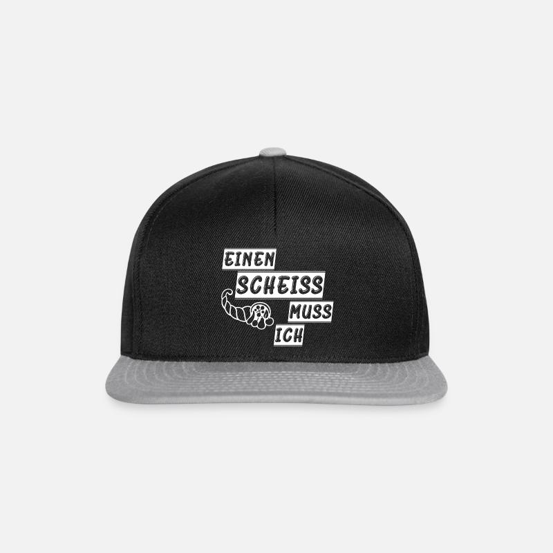 einen scheiss muss ich - Snapback Cap - Schwarz/Grau
