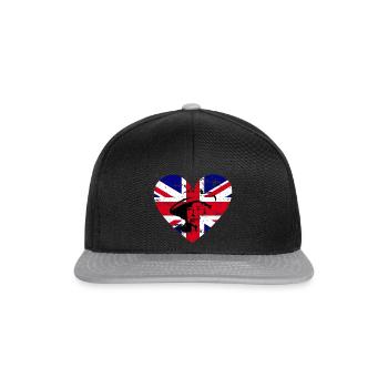 Queen Britain Herz - Snapback Cap - Schwarz/Grau - Vorne