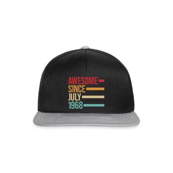 Geburstag Génial depuis juillet 1968 - Casquette snapback - noir/gris - Devant
