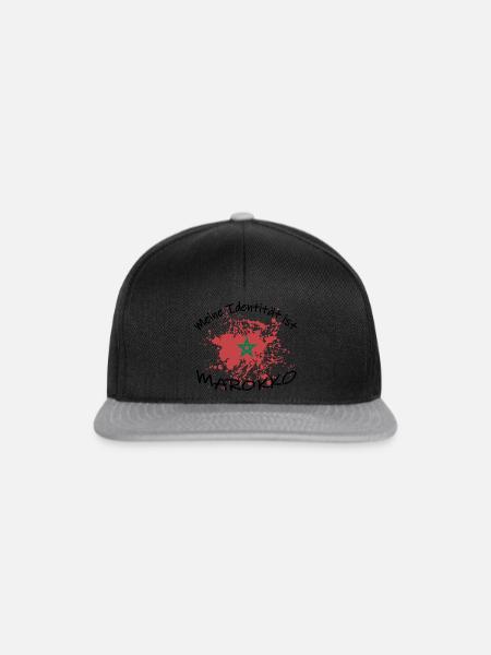 MeineIdentität ist Marokko - Snapback Cap - Schwarz/Grau