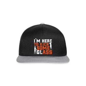 Glasarbeiter Glasbläserei Glasblasen Geschenk - Snapback Cap - Schwarz/Grau - Vorne