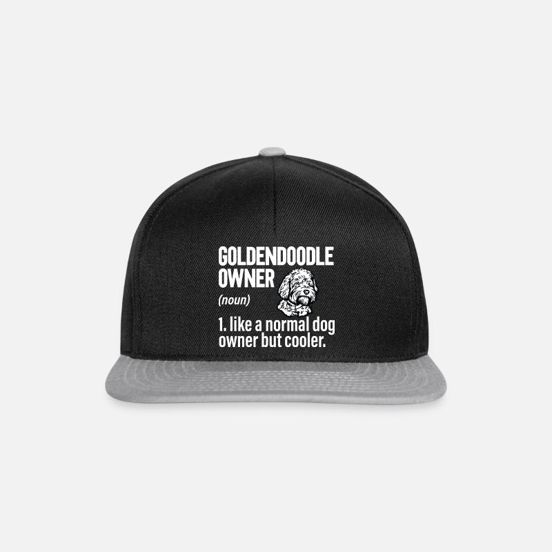 Goldendoodle Doodle Hund - Snapback Cap - Schwarz/Grau