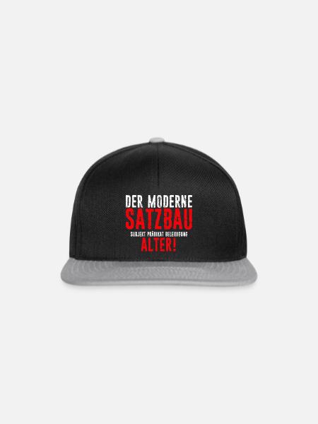 Jugenwort Sprache Schüler Spruch Gymnasium Schule - Snapback Cap - Schwarz/Grau