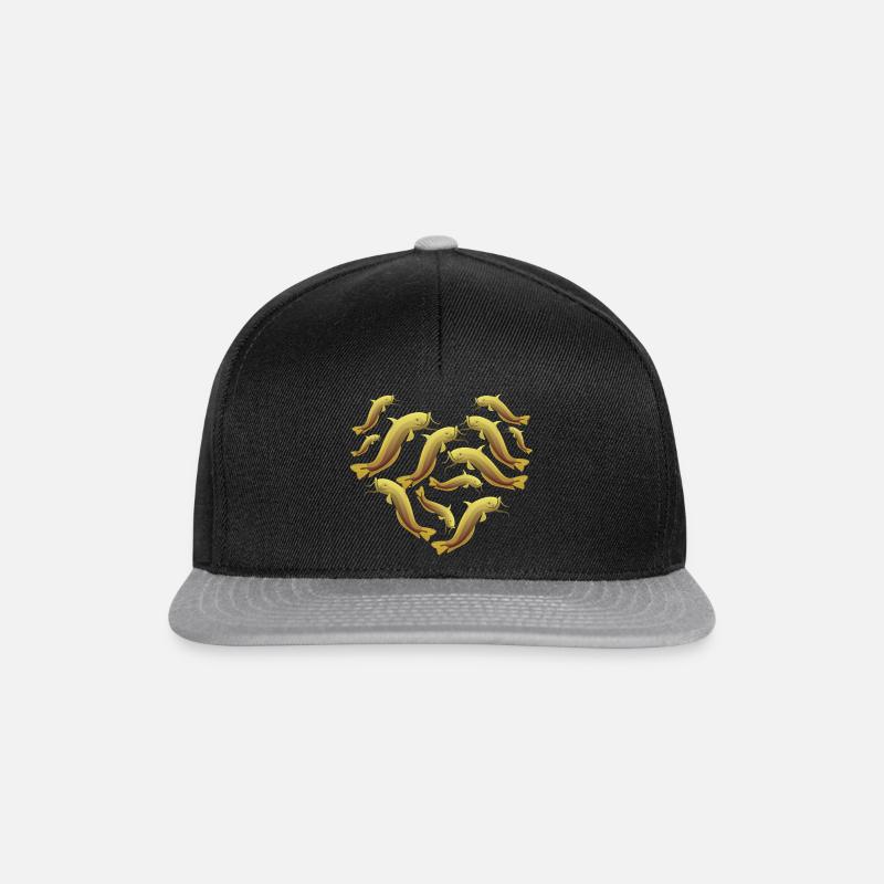 Herz Aal - Snapback Cap - Schwarz/Grau