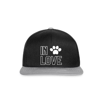 Chien amoureux - Casquette snapback - noir/gris - Devant
