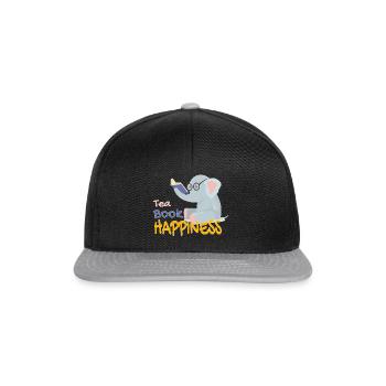 I like to get lost in books - Snapback Cap - black/grey - Front