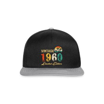 Vintage 1960 édition limitée fabriquée en 1960 anniversaire - Casquette snapback - noir/gris - Devant