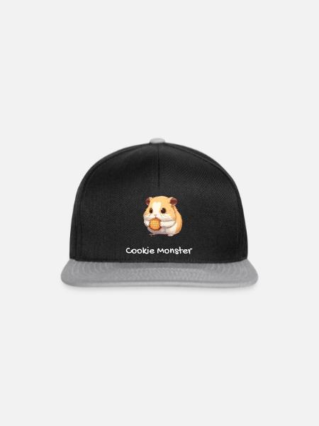 Cookiemonster - Hamster - Snapback Cap - Schwarz/Grau