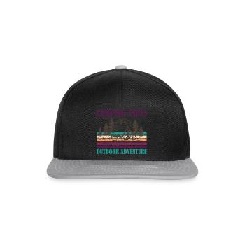 CAMPING VIBES OUTDOOR ADVENTURE - Snapback Cap - black/grey - Front