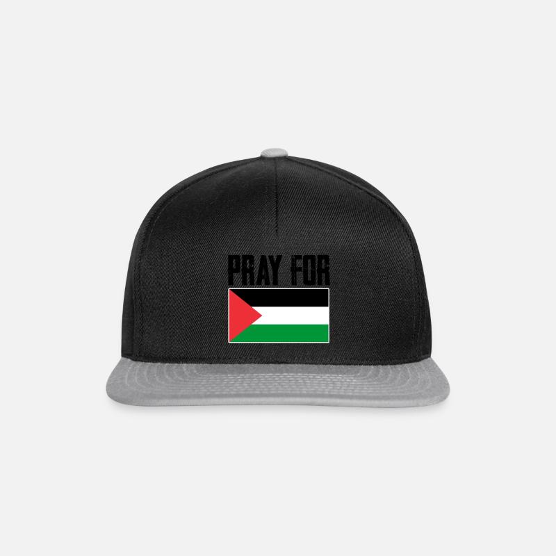 pray for Palestine - Snapback Cap - black/grey