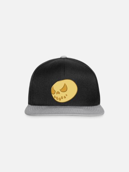 Gruseliger Mond - Snapback Cap - Schwarz/Grau