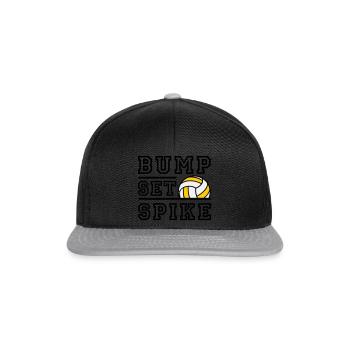 Bump Set Spike - Farbwechsel möglich - Snapback Cap - Schwarz/Grau - Vorne