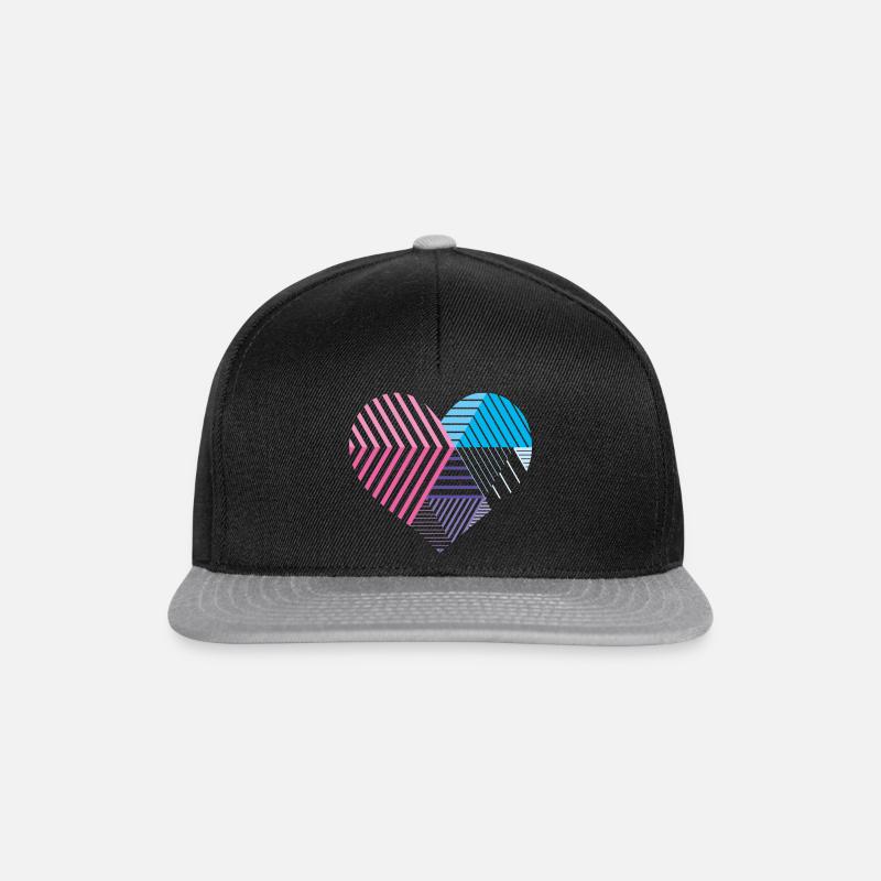 Herz und Farben - Snapback Cap - Schwarz/Grau