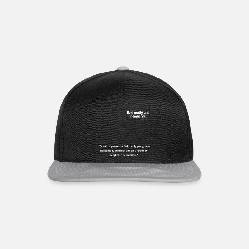 Weltall Sprüche - Snapback Cap - Schwarz/Grau