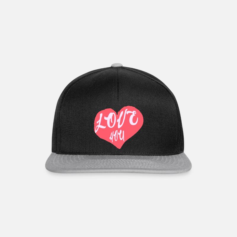 LoveYou - Snapback Cap - Schwarz/Grau