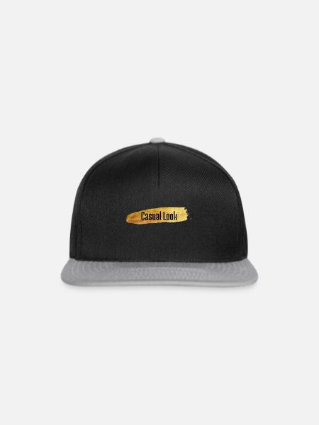 casual Look - Snapback Cap - Schwarz/Grau