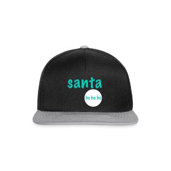 Santa, hohoho | Christmas, gift, celebrate - Snapback Cap - black/grey - Front