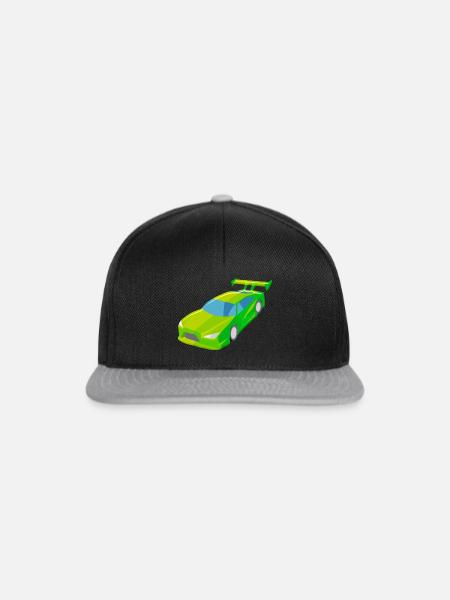 Rennauto Rennwagen Tuning Autorennen Performance - Snapback Cap - Schwarz/Grau